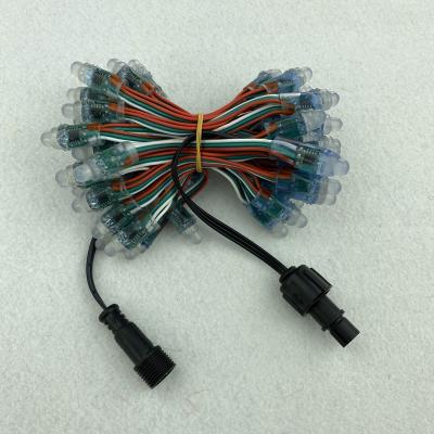 China Bullet type promotion! ! ! 50nodes/WS2811 IC/DC5V/IP68/bullet/12mm/smart pixel node/3inch spacing/24AWG wire/xConnect waterproof pigtails for sale