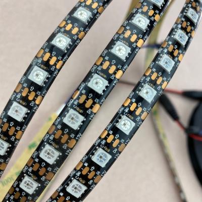 China Hotel DARKEN Addressable Full Color PCB 72leds/m WS2815 DC12V RGB 5050 LED Strip; 5m/reel; waterproof in silicon coating; IP65 for sale