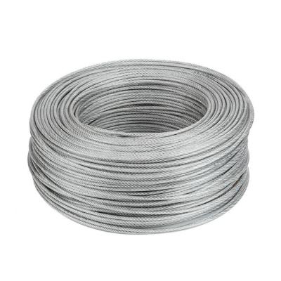 China Customized Uniform Bright Outdoor Galvanized Steel Wire Rope Galvanized Braided Wire Rope Anti-Twist Electro Galvanized Steel Wire Rope for sale