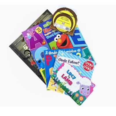 China paper & Low moq custom reusable cardboard book sets kids children print OEM book printing for children board for sale