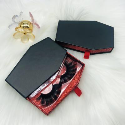 China Recycled Cute Holographic Black Empty Eyelash Paper Boxes Cheap Materials Organizer Packaging Custom Logo for sale