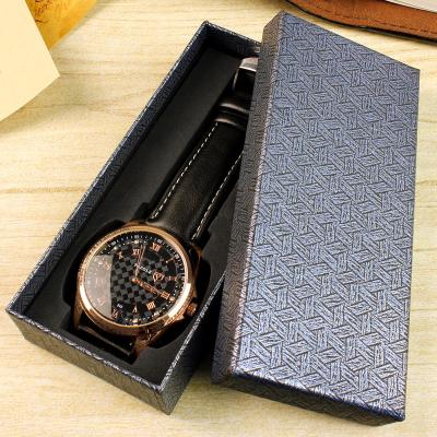 China High Quality Recycled Materials Logo Luxury Cardboard Rigid Paper Best Selling Customized Simple Watch Box With Foam In It for sale