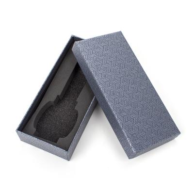 China Custom Recycled Materials Logo Best Selling Customized packagingluxury black rigid logo gift cardboard paper watch box cases with lid for sale