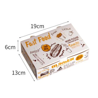 China Recycled Materials Customized Fast Food Chip Cardboard Box Container Paper Fried Chicken for sale