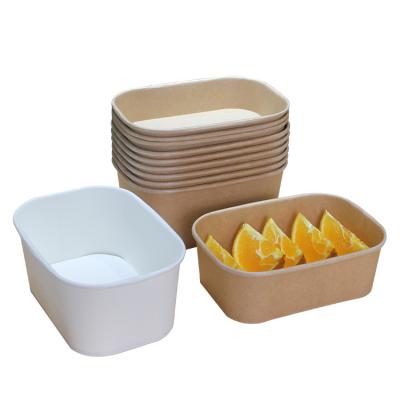 China Recycled Materials Lunch Packaging Disposable Food Container Paper Food Cooking Box With Compartment for sale