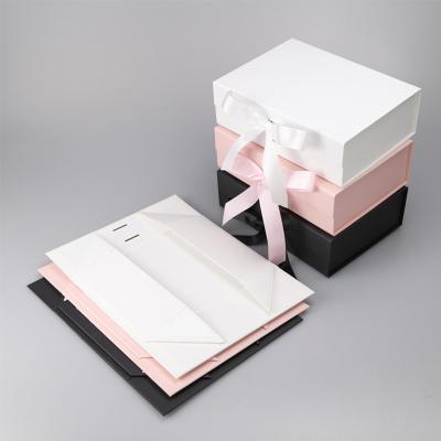 China Recycled Materials Wholesale Best Price Cardboard Tissue Apparel Suitcase Gift Box Folding Rigid Paper Box Alibaba for sale