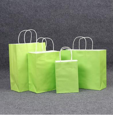 China Disposable Eco Customized Retail Small Kraft Paper Branding Bag With Logo for sale