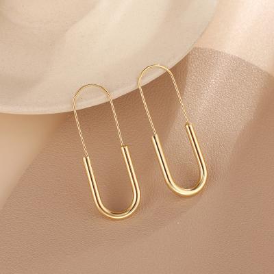 China 2021 Wholesale Trendy Fashion 18k Gold Pin Drop Earring Ladies Girl Women Designer Jewelry Stud Earrings for sale