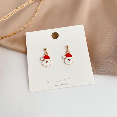 China Cute Stud Luxury Designer Beaded Tree Popular Brands Drip Christmas Tree Earrings Elk Earrings for sale