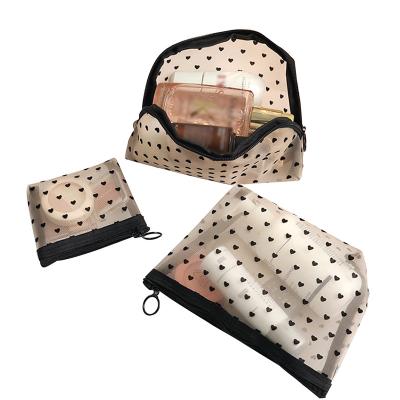 China Large Capacity Mesh Organizer Case Travel Cosmetic Eco-Friendly Custom Promotional Small Toiletry Bag Makeup Pouch On Hand for sale