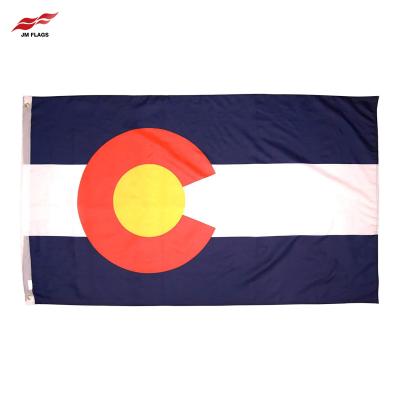 China No Fade Wholesale 3*5 Ft Custom State Flags Banner Events Flag 100% Polyester Colorado Flags for sale