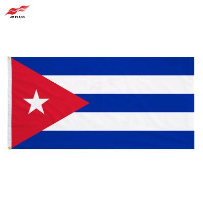 China No Fade Wholesale 3*5 Ft Large Cuba Flags Events Holiday Decoration Polyester No Fade Custom Cuba Flags for sale