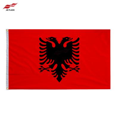 China Wholesale 3*5 Ft Large Albania Flags Banner Decoration Waterproof Polyester No Fade Stock Albania Flags for sale