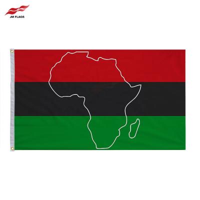 China Wholesale 3*5 Ft Waterproof Polyester Waterproof 100% African American Flag for sale