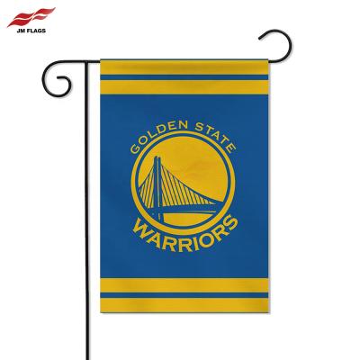 China 12*18 Inch Basketball Decoration NBA Basketball Teams Waterproof Cheap Yard Flags Golden State Warriors Two Yard Side Flags for sale