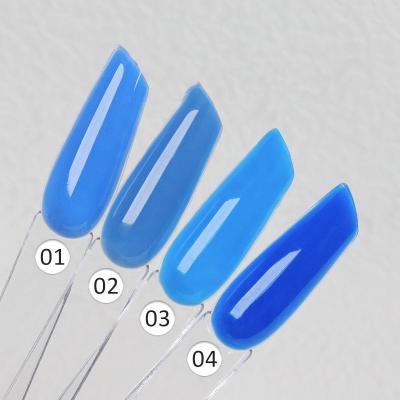 China Easy Apply Sexy And Luxurious Klein Blue 3 In 1 UV Gel Nail Polish With High Quality Handmade for sale