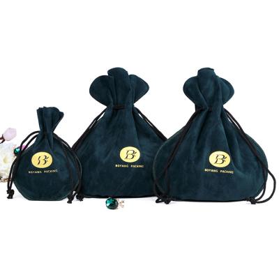 China Shenzhen Logo Recyclable Custom Hot Selling Printed Dust Bag Velvet Jewelry Drawstring Bag Pouch for sale