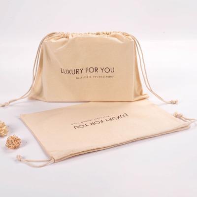 China BIODEGRADABLE Recyclable Dust Bag Drawstring Gift Bag Cotton Calico Packaging Bags for sale