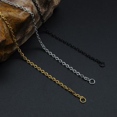 China Other Simple 55CM Long Cable Chains Necklace 2MM Stainless Steel Necklace Chain With Lobster Clasp for sale