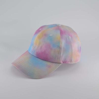 China COMMON Custom Design Sports Printing Dye Logo Embroidery Cotton Wholesale Tie Unstructured Baseball Cap for sale