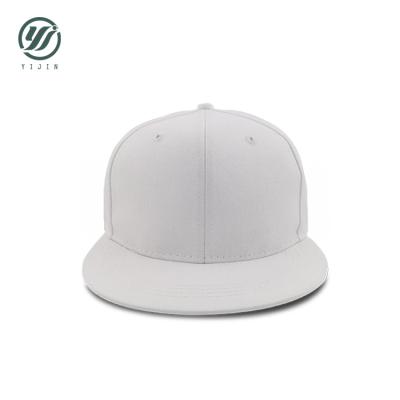 China Bulk White COMMON Hat Kids Factory Plain Brim Baseball Solid Flat Snapback Hat for sale