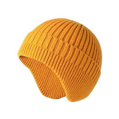 China COMMON Winter Earflap Knit Warm Beanie Hat Outdoor Skiing Ear Cover Skull Watch Hats For Women Men for sale