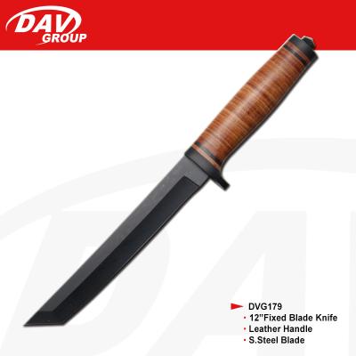 China Non-variable Handle Stainless Steel Blade Cutter Knife Camping Leather Fixed Hunting Knife for sale