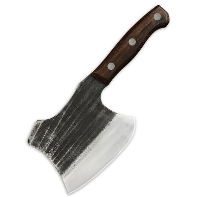 China Sustainable Classic 6 Inch Bone Ax Blade High Carbon Wood Stainless Steel Handle Boning Hatchet Meat Ax for sale