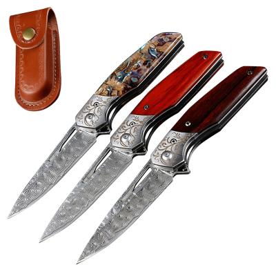 China High Quality Non-variable Hot Sales Knife Damascus Survival Knife Low MOQ Camping Folding Knife for sale