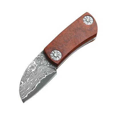 China Damascus Non-Variable Folding Knife Mini Pocket Folding Knife Camping Hunting Knife for sale