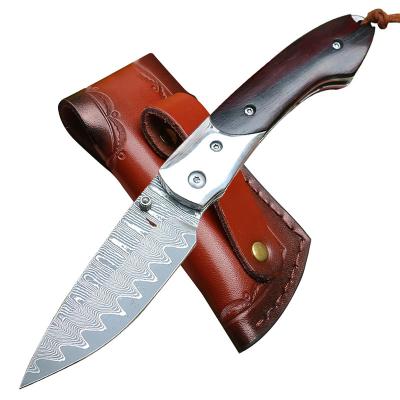 China Wholesale Good Quality Low MOQ Damascus Camping Promotion Gift Knife Survival Folding Folding Knife for sale