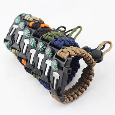 China Non-variable Survival Wristband For Men Women Customized Outdoor Lanyard With Multi Tools for sale