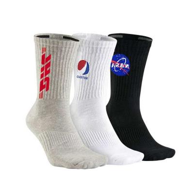 China Breathable Breathable Custom Logo Men's Crew Sports Basketball Socks Custom MOQ Low Socks Sports Men's Unisex Manufacturer Wholesale for sale