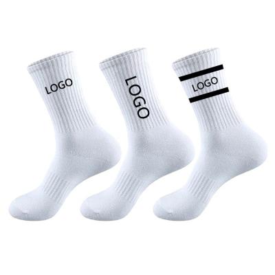 China Custom Fashion Logo Cotton No Minimum Order Design Jacquard Clean Men's Anti-Fault Embroidery Sports Crew Short Stocking Socks for sale