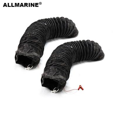 China Tarpaulin 12 Inch X 32 Feet Anti-Static Flexible Black Duct Hose for sale