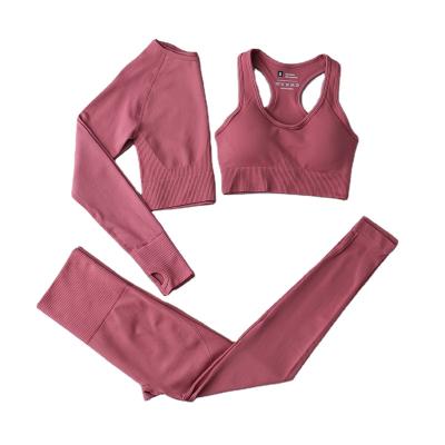 China Breathable High Quality Women Yoga Sets Sports Sportswear Workout Sport Gym Running Fitness Sets for sale