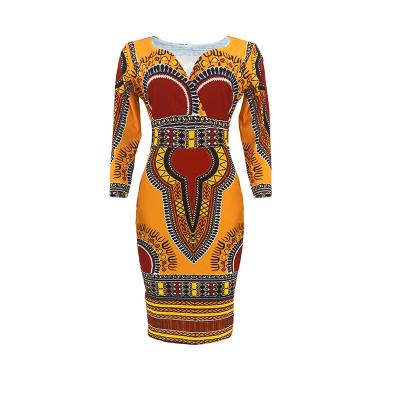 China New arrival comfortable everyday african print kitenge dress designs with high quality for sale