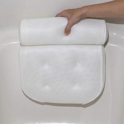 China Breathable Cupa 3d Comfortable /washable/dry Spa Cushion Quick Suction Mesh Adjustable Pillow For Bathtub for sale