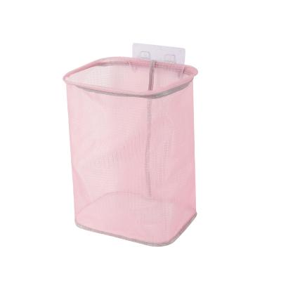 China Modern Nylon Mesh Foldable Ripstop Collapsible Laundry Basket Bag Portable Household Wash Laundry Hamper Bag for sale