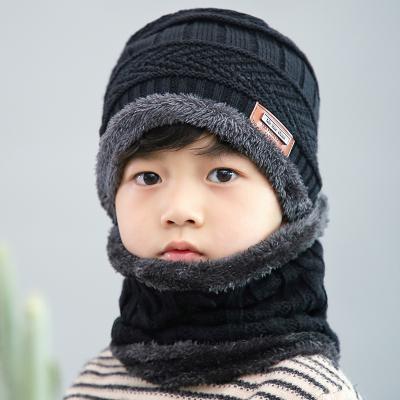 China Warm Hat And Scarf Set 2 Piece Set Fashion Soft Winter Hat Knit Beanie Warm Scarf Stylish For Kids Winter Hats for sale