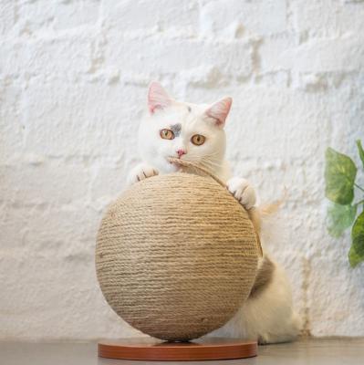 China Indoor Cat Scratch Sisal Cat Scratch Post Globe Shape Viable Cat Scratcher Toys for sale