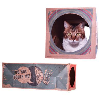 China Viable Pet Toys Cat Play Tunnel Packing Paper Popular Toy Collapsible Cat Tunnel for sale