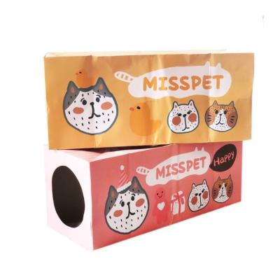 China Viable Paper Cat Tunnel Toy Foldable Easy to Carry Cat Toys for sale