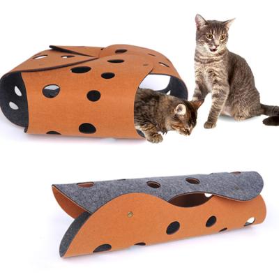 China Viable Free Combination Felt Fabric Cat Toy Interactive DIY Cat Tunnel for sale