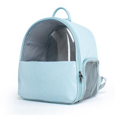 China Breathable Waterproof Pet Carrier Backpack with Clear PVC Window Outdoor Travel Pet Carrier Bag for Cat Dog for sale