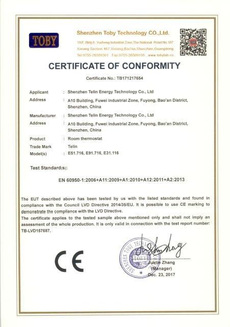 CE - Shenzhen Telin Energy Technology Co., Ltd