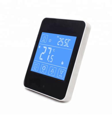 China Modbus RS485 Zigbee Radiant Water Heating Touch Screen Traditional Room Electric Underfloor Thermostat for sale