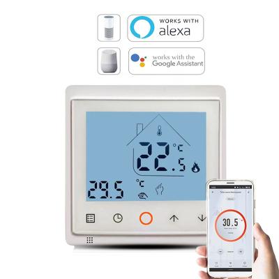 China Touch Screen & WIFI Weekly Programmable Smart Touch Screen Underfloor Heating Thermostat for sale