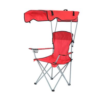 China Modern Beach Armchair With Sunshade Outdoor Lounger With Roof For Siesta Fishing Chair Folding Portable Oxford Camping Chair for sale