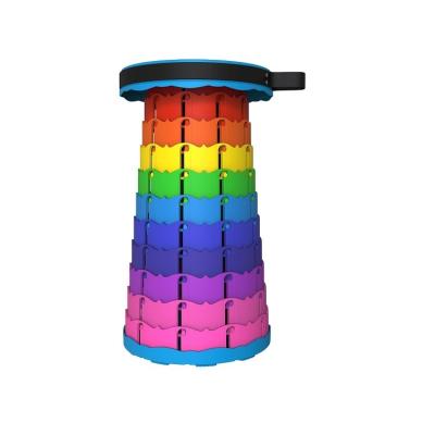 China Adjustable Outdoor Folding (Height) Stool Compression Telescopic Underground Aligning Artifact Portable Rainbow Load-Bearing Thickened Telescopic Stool for sale